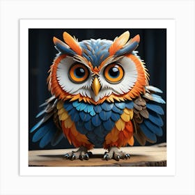 Owl whimsical gothic Art Print