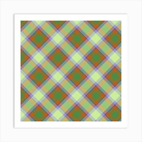 Plaid Fabric 178 Art Print