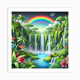 Rainbow Waterfall 3 Art Print