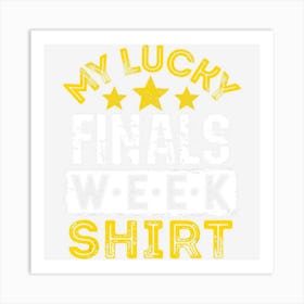 My Lucky Finals Week College Survival Kit Art Print