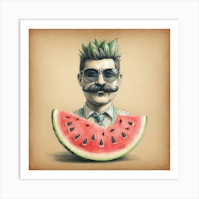 Watermelon Man 3 Art Print