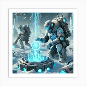 A Futuristic Sci Fi Depiction Of Icelock Engineers Art Print