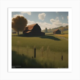 Barn In The Countryside 3 Art Print