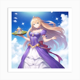 Elemental Anime Girls: Air Princess Art Print