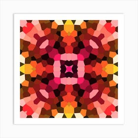 Abstraction Red Mosaic Art Print