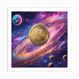 Bitcoin In Space 3 Art Print