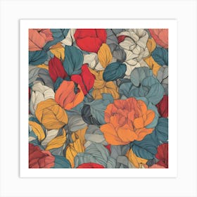 Seamless Floral Pattern Art Print