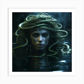 Medusas Beauty Is Captured In A Fleeting Moment Of Respite Her Snakelike Locks Art Print