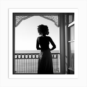Woman Looking Out A Window 3 Art Print