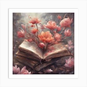 Book Of Flowers Art Print