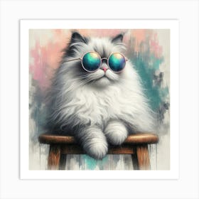 Cat With Sunglasses Art Print