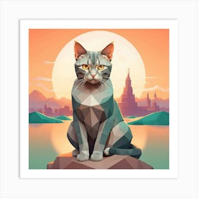 Cat In The City Art Print