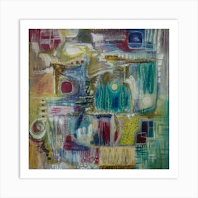 Tuscany Living Room Abstract Painting Art Print