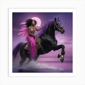 Woman On A Horse Art Print