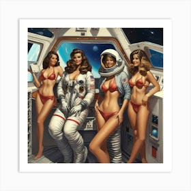 Space Babes 1 Art Print