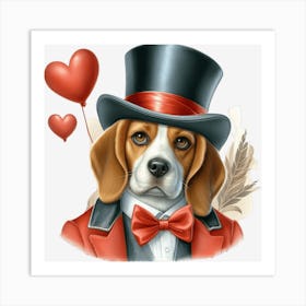 Beagle Valentine 1 Poster