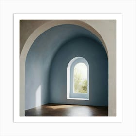 Empty Room With Arched Window Art Print