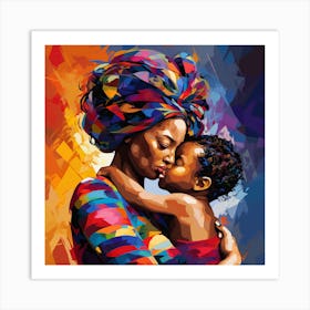 Mother And Child 16 Art Print