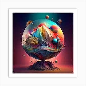 Sphere Of Colors Art Print