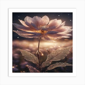 Flower At Night Art Print