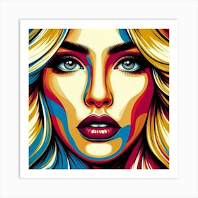 A blonde haired woman 6 Art Print