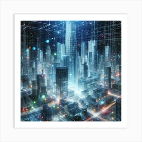 Futuristic Cityscape Art Print