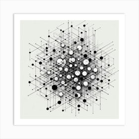 Abstract Black And White Painting Art Print