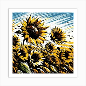 Sunflowers 12 Art Print