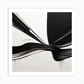 Abstract Black And White Painting 2 Art Print