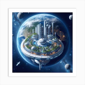 Futuristic City 352 Art Print