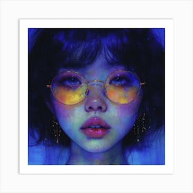 Girl With Glasses 1 Art Print