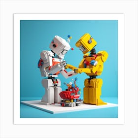 Lego Robots Art Print