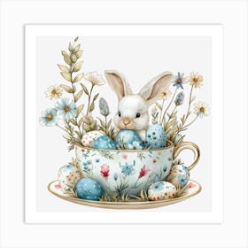 Easter Bunny In A Cup Poster