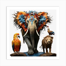 Zoo Animals Art Print