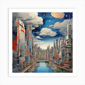 Futuristic Cityscape 7 Art Print