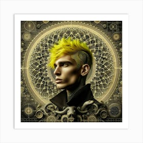 Man With Yellow Hair 1 Art Print