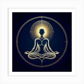 Meditating Woman 4 Art Print