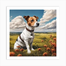 Jack Russell Terrier beautiful day Art Print