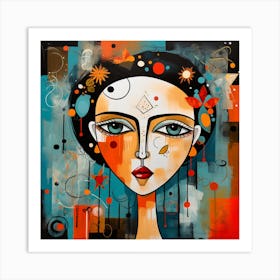 Woman'S Face 22 Art Print