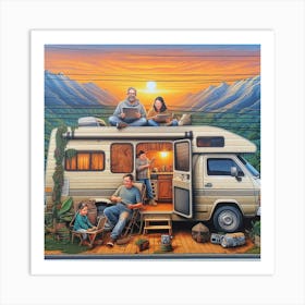 A Family of Travel and Food Creators Share Their Adventures and Recipes from Their Van Art Print