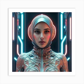 Futuristic Woman Art Print