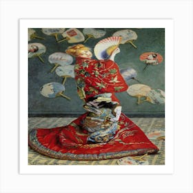 Camille Monet In Japanese Costume (1876) Art Print