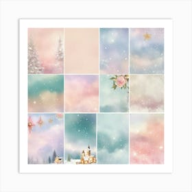 Shabby Chic Dreamy Mist Pastel Junk Journals Chris (2) Art Print