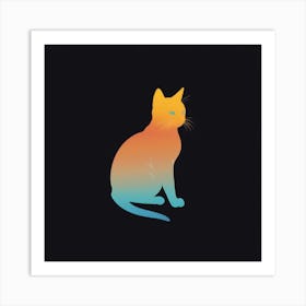 Cat Silhouette Art Print