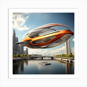 Futuristic Spaceship 63 Art Print