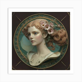 Bust Of A Woman 1 Art Print