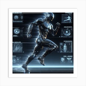 Futuristic Man Running 15 Art Print