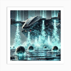 A High Tech, Sci Fi Scene Featuring The Hydro Lanc Converted Art Print