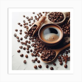 Coffee beans 2 Art Print