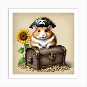 Pirate Hamster 7 Art Print